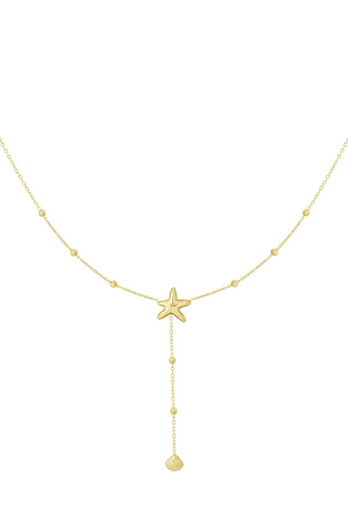Halsband med sjöstjärna och snäckskalberlock