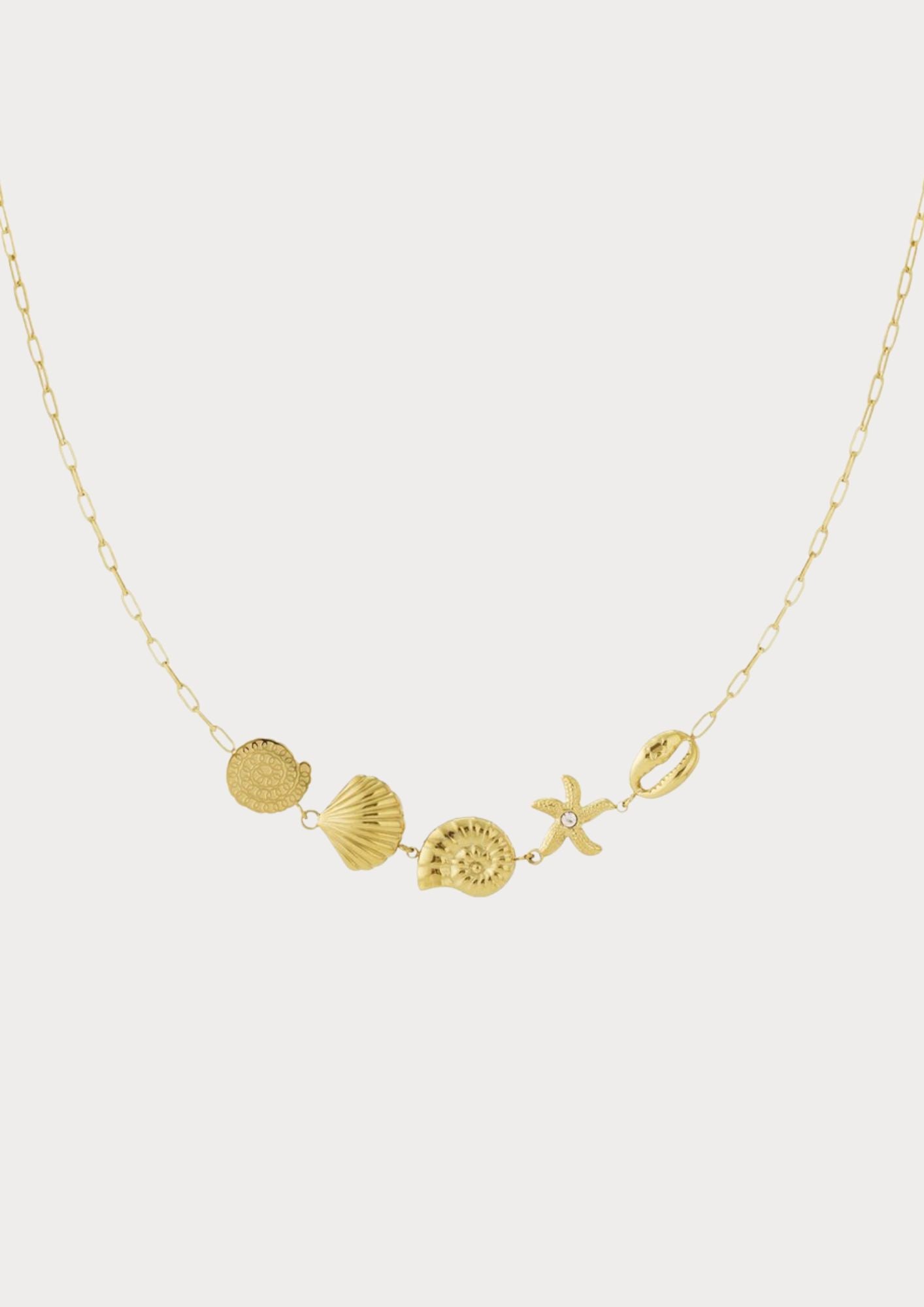 Halsband med snäckor