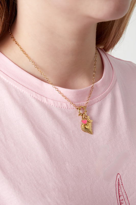 Halsband med hjärtan och måne