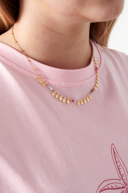 Halsband med mynt och pärlor