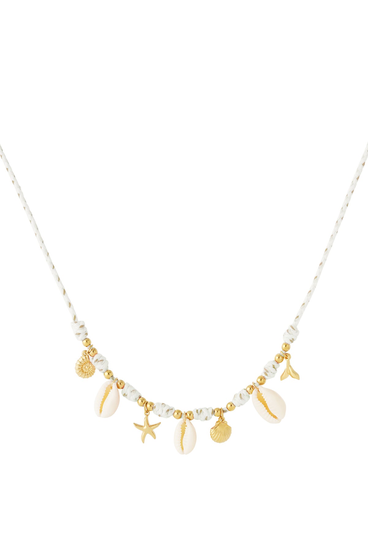 Halsband med snäckskal och berlock