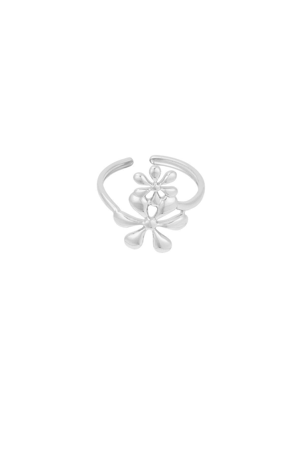 Blommig statement-ring