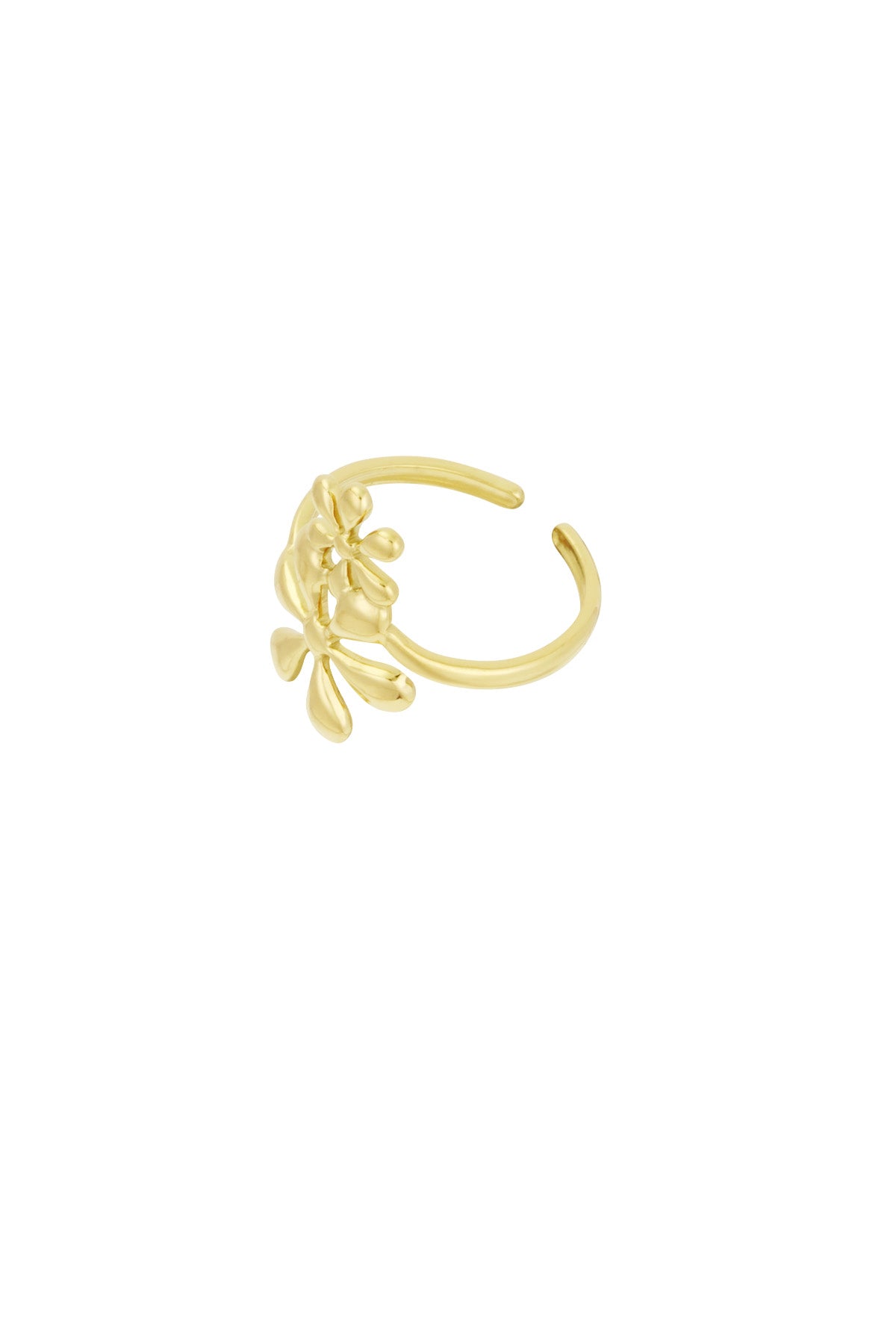 Blommig statement-ring