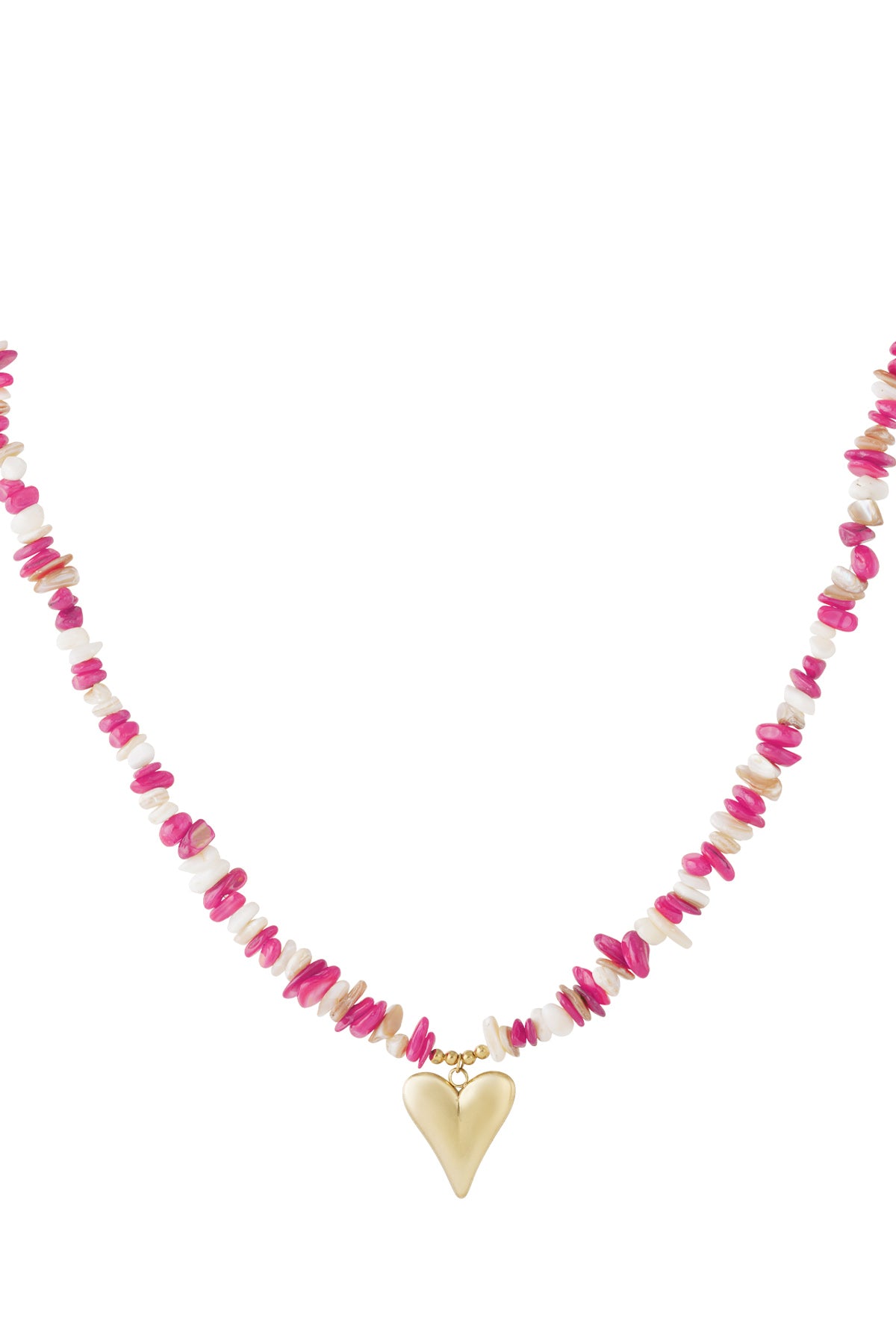 Pärlhalsband med hjärtberlock