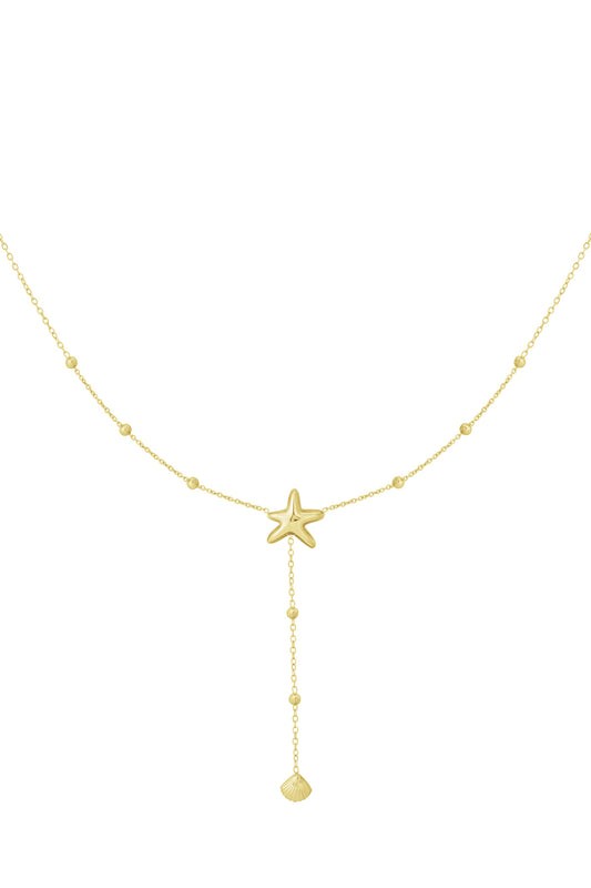 Halsband med sjöstjärna och snäckskalberlock
