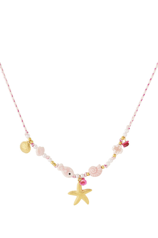 Halsband med snäckor och sjöstjärnor