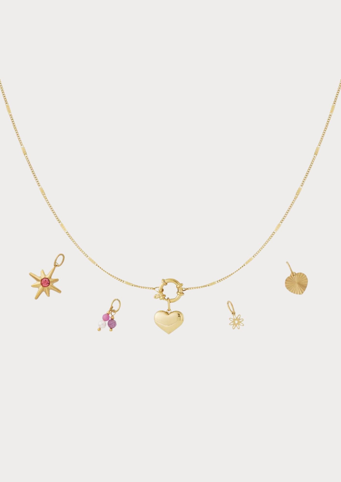 Halsband med 5 utbytbara berlocker