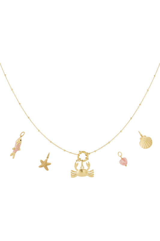 Anpassningsbart halsband med havsberlocker